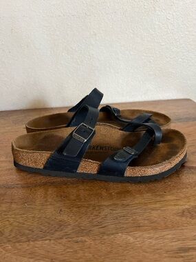 Birkenstock Mayari blue oiled leather Size 40 L 9 Wide fit